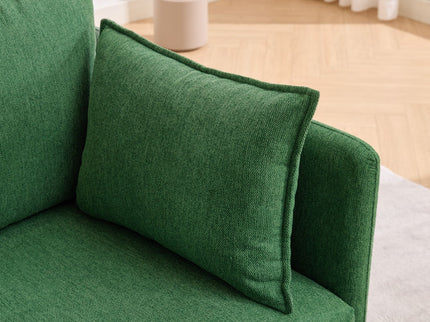 Oversized Deep Seat Accent Chair With Matching Storage Ottoman & Throw Pillows