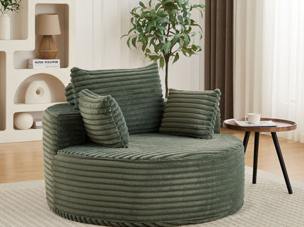 Modern Single Sofa With Backrest Pillow For Living Room