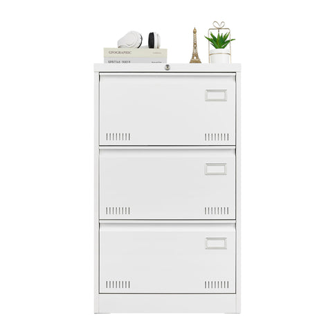 Filing Cabinet Lateral File Cabinet 3 Drawer, Locking Metal File Cabinets Three Drawer, Office Filing Cabinet With Lock Drawers For Home Office