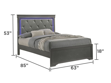 Blaze - Modern Bed With LED Headboard