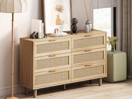 6 Drawer Storage Modern Cabinet For Bedroom