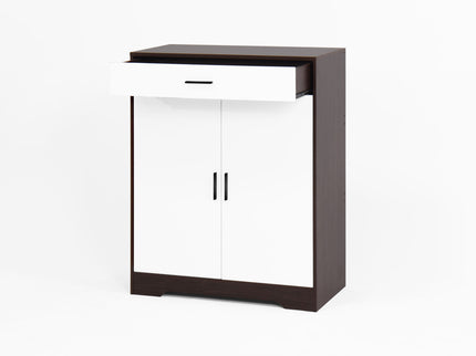 Freestanding Wooden Shoe Cabinet, 4 Tier Organizer With Drawer