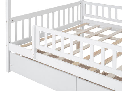 House Bed With 2 Drawers
