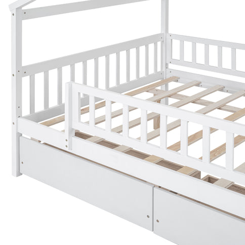 House Bed With 2 Drawers