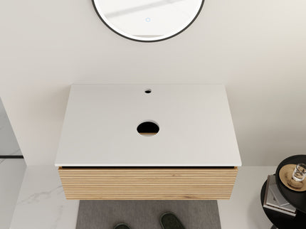 Wall Mounted Bathroom Vanity & 1 Soft Close Drawer (Excluding Sink)
