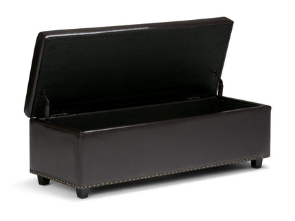 Hamilton - Storage Ottoman - Coffee Brown