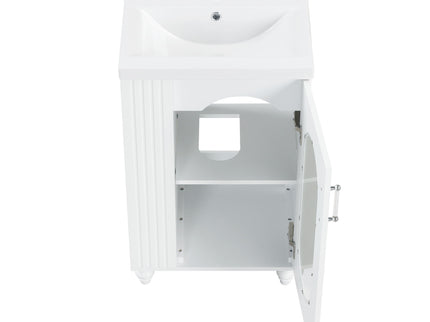 Modern Bathroom Vanity With Sink, Adjustable 2 Tier Shelf