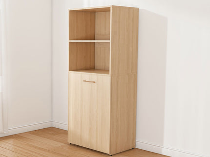 Stretchable Office Desk With Storage Shelves And Mobile Wheels