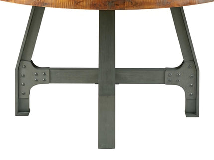 Lancaster - Round Dining / Gathering Table With Adjustable Height - Walnut