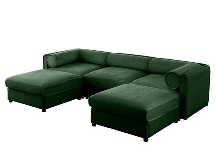 Contemporary Elegant Sofa With Storage And Ottoman
