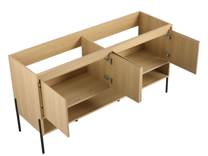 Modern Bathroom Vanity Combo With Single Resin Sink And Storage Cabinet