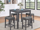 Dark Gray / 5 Pc. Table, 4 Chairs