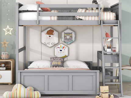 Full Over Full Bunk Bed With Desk