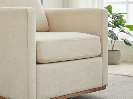 Square Upholstered Swivel Accent Chair