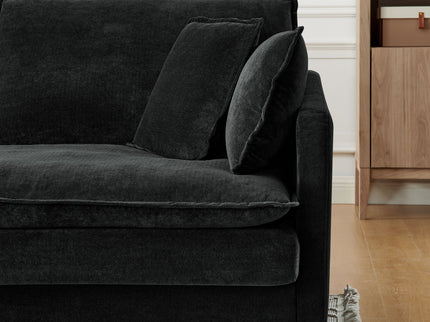 L-Shaped Sectional Sofa With Ottoman, Convertible 4 Seater Couch
