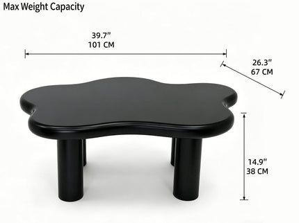 Cloud Shaped Coffee Table With 4 Round Legs