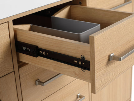 Freestanding Bathroom Vanity With Resin Sink, Soft-Closing Doors And Drawers