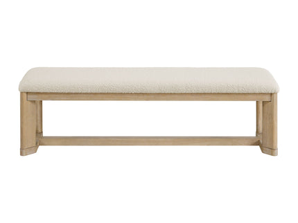Upholstered Dining Bench - Brown