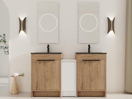 Freestanding Bathroom Vanity With Sink, Storage Cabinets, Soft Closing Doors