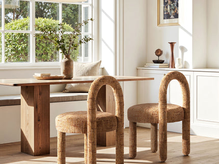 Penny - Round Arched Upholstered Dining Side Chair (Set of 2) - Golden Rust Orange