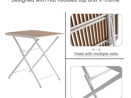 4 Piece Set Of Single Chairs With A Folding Square Table
