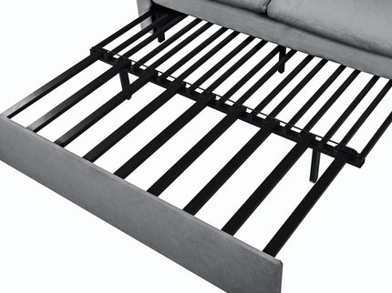 Convertible Pull Out Sofa Bed Queen Size, 3 In 1 With Side Storage