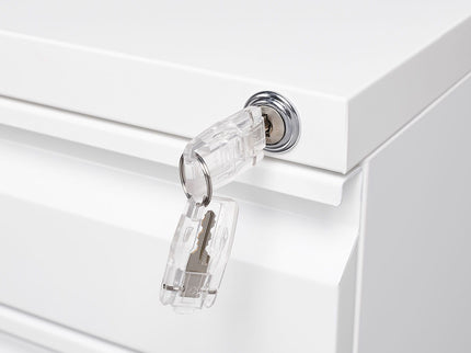 Contemporary 3 Drawer Mobile Filing Cabinet With Lock, Metal Office Storage For Legal / Letter Size