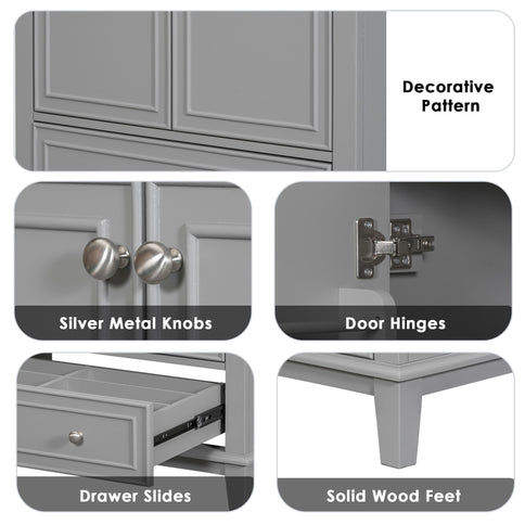 Modern Bathroom Vanity Base Only With Doors And Drawer