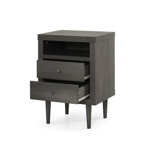 Nystrom - Mid Century Modern 2 Drawer Nightstand