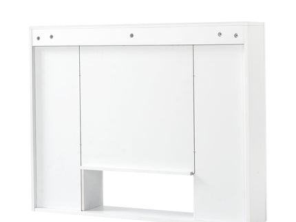30" Bathroom Cabinet With 5 Adjustable Shelves, Wall Mounted Medicine Cabinet - White