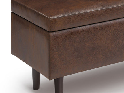 Shay - Large Square Coffee Table Storage Ottoman Mid-Century Style