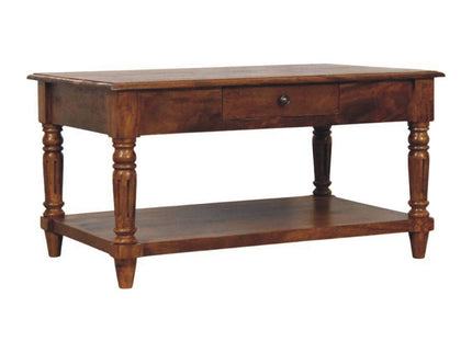 Turned Legs Drawer Table