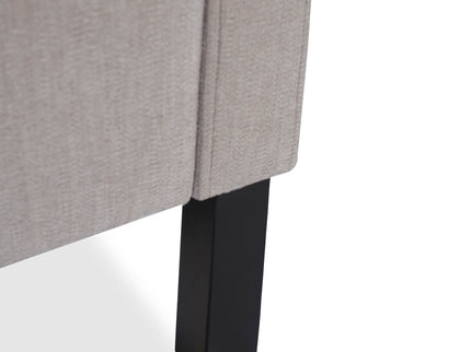 Upholstered Ottoman With 2 Bolster Pillows For Living Room - Gray