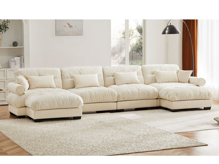 Super Comfort Oversized Modular Sectional Sofa With Movable Ottoman
