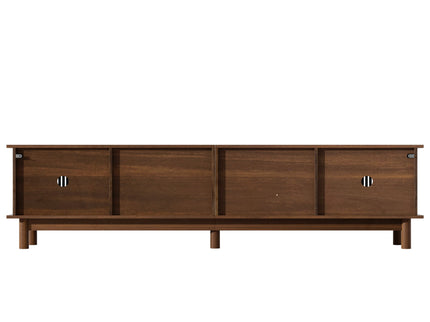 TV Stand For 85" TVs, 4 Smooth Glide Drawers - Walnut