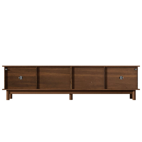 TV Stand For 85" TVs, 4 Smooth Glide Drawers - Walnut
