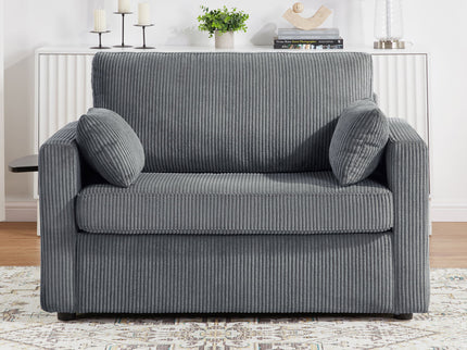 Sleeper Sofa With Foldable Mattress, USB Ports, Side Table & Storage Pocket