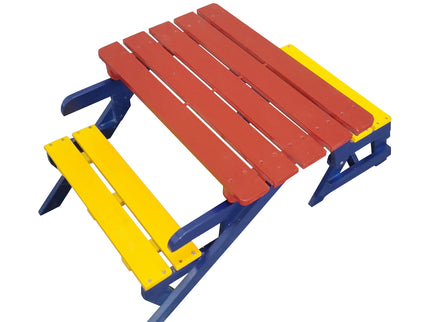 Kids Multi-Functional Arm Chair, Table With 2 Benches All-In-One Set