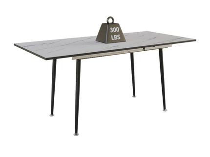 Modern Extendable Dining Table And Chair Set For 2 - 6 People