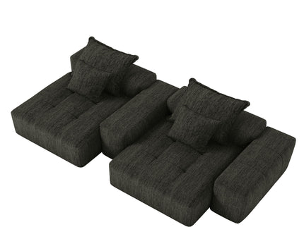Modern Oversized Diy Combination Modular Sectional Sofa With Pillows