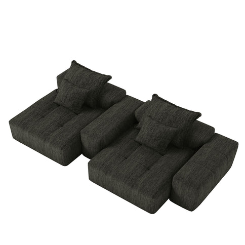 Modern Oversized Diy Combination Modular Sectional Sofa With Pillows