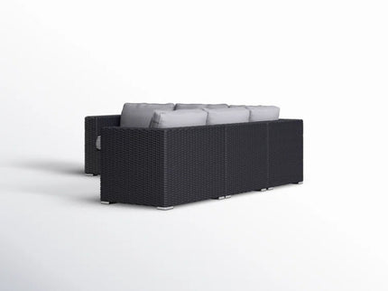 Luxurious Wicker Patio Sectional With Weather Resistant Sunbrella Cushions