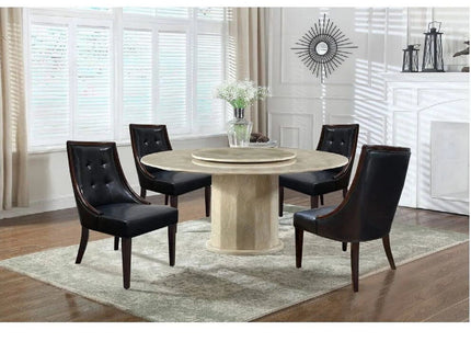 Clair - Tufted Dining Room Side Chair (Set of 2) - Dark Coffee / Black