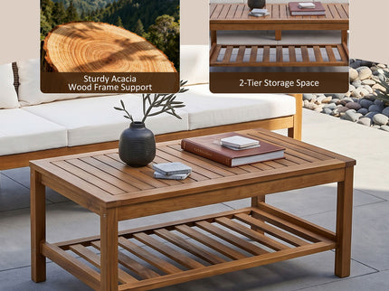 Patio Set Outdoor With Coffee Table And Cushions