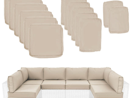 Outdoor Deep Seat Cushions For Patio Furniture Replacement, Cushion Set For Sectionals
