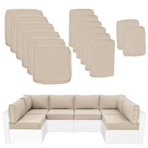 Outdoor Deep Seat Cushions For Patio Furniture Replacement, Cushion Set For Sectionals