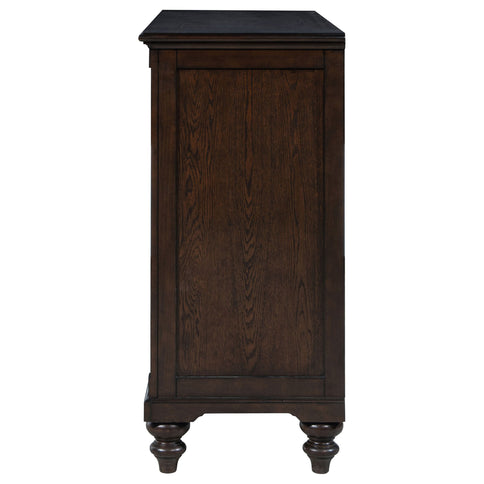 Berwick - 8 Drawer Dresser Cabinet With Felt Lined Drawers - Dark Oak