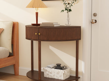 Demi Lune - Console Table With 2 Storage Drawers