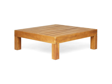 Mythical - Square Outdoor Coffee Table With Frame And Slat Top - Teak