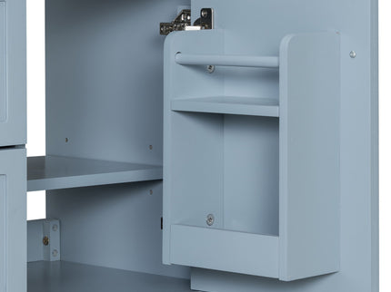 Freestanding Bathroom Vanity With Sink, Adjustable Shelf & Flip Drawer